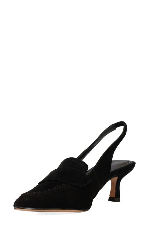 Pelle Moda Keagen Pointed Toe Slingback Pump In Black