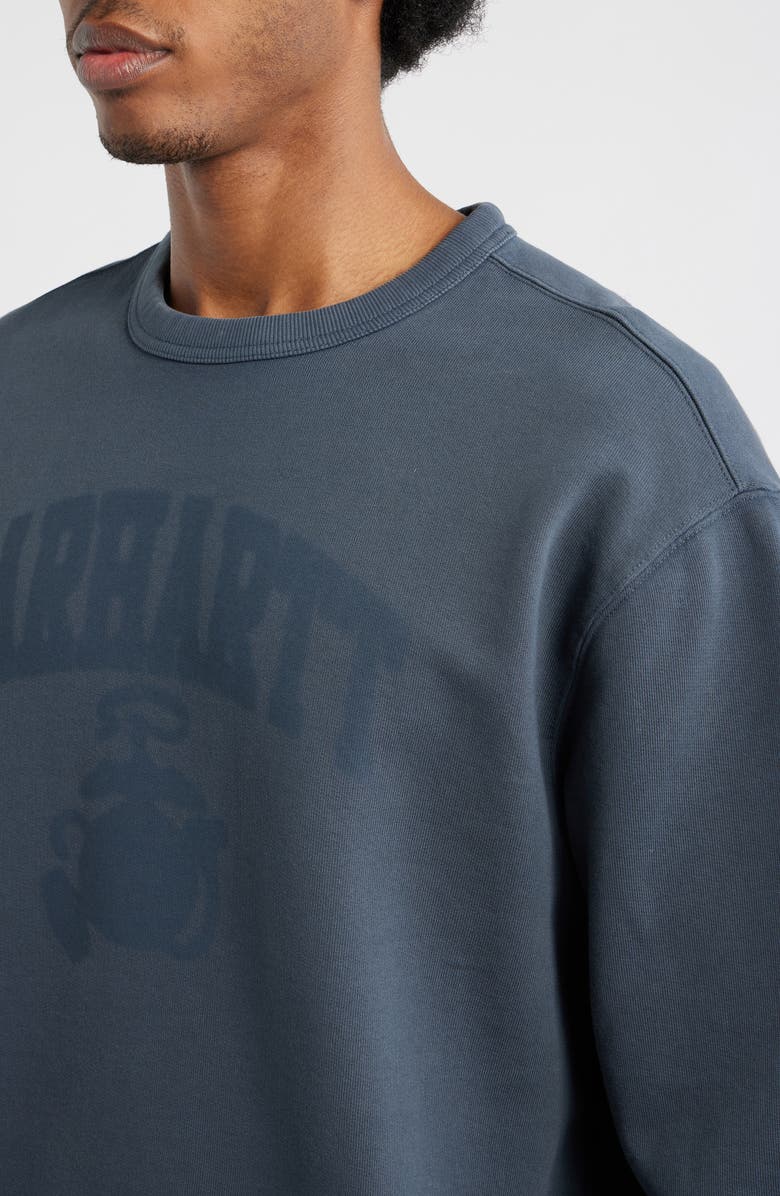 Carhartt Work In Progress Faded Ponds Corps Graphic Sweatshirt, Alternate, color, Deep Night (Heavy Stone Wash)
