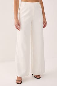 NASTY GAL Embroidered Tailored Wide Leg Pants