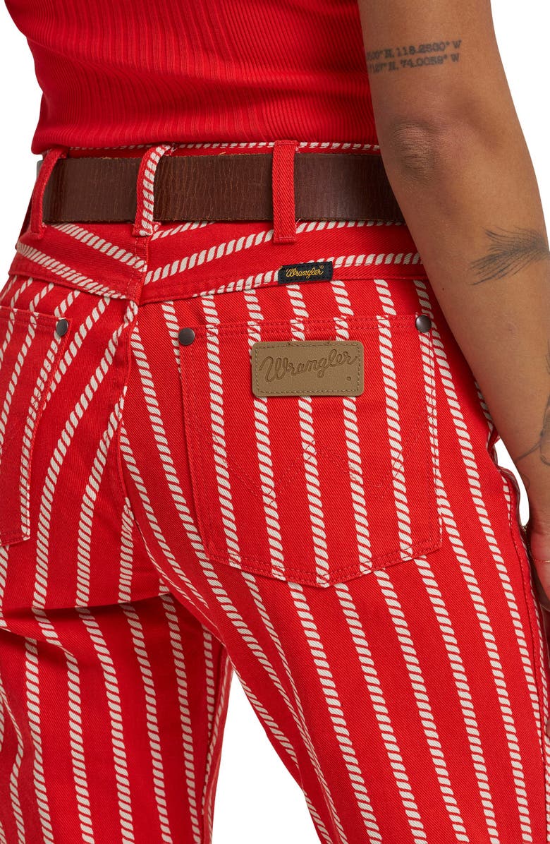 Wrangler Wrancher Rope Stripe Mid Rise Bootcut Jeans, Alternate, color, 