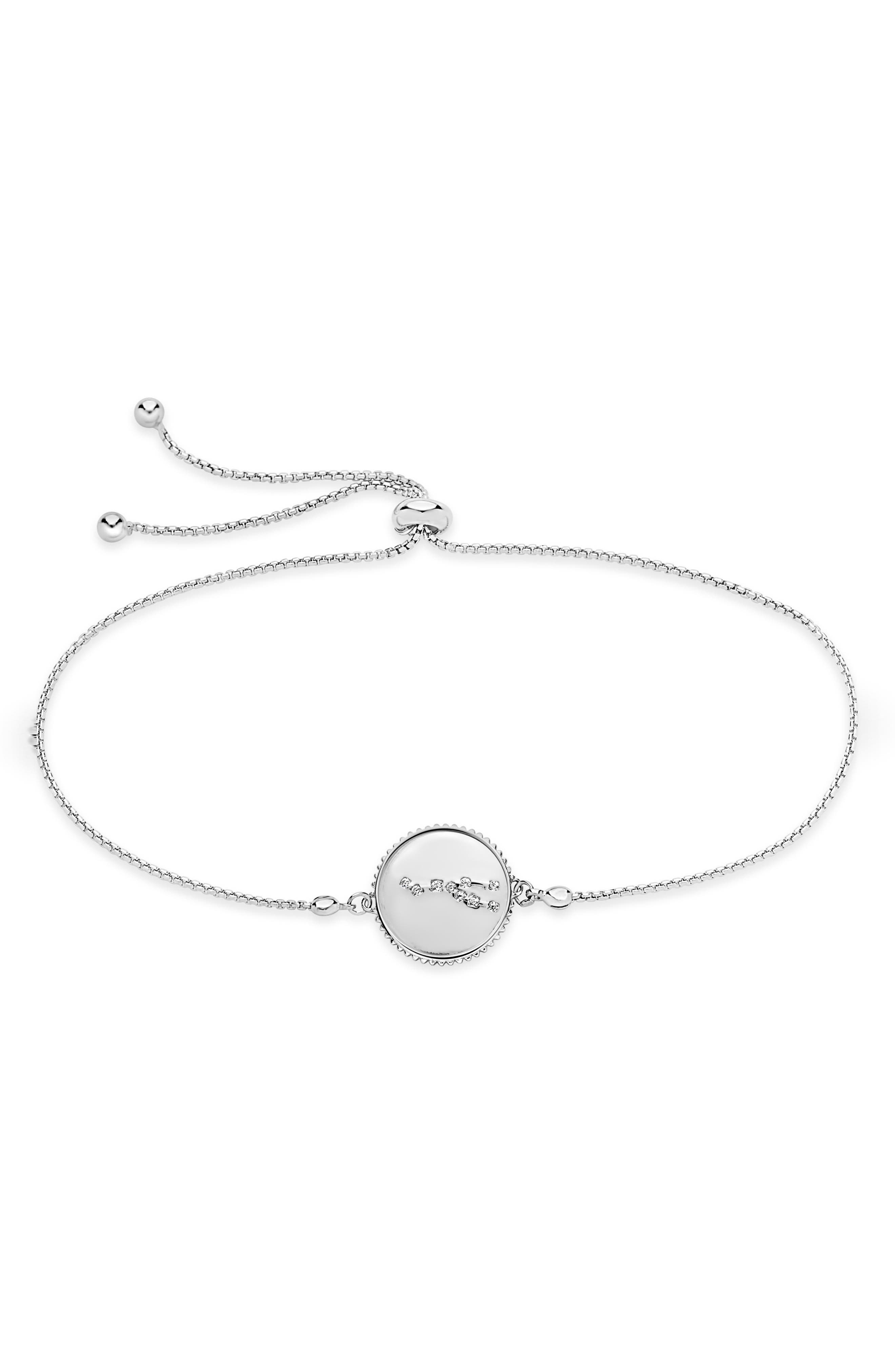 Sterling Forever Sterling Silver Constellation Disk Bolo Bracelet