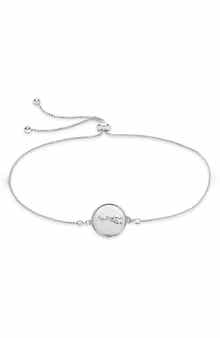 Sterling Forever Sterling Silver Constellation Disk Bolo Bracelet