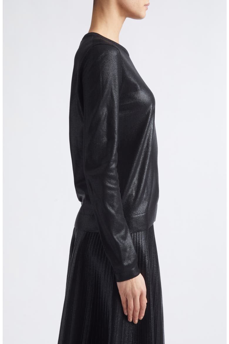 Eldridge Metallic Sweater, Alternate, color, BLACK
