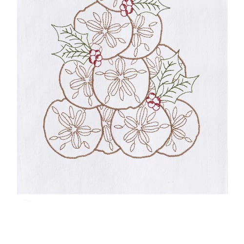 C & F Home C&f Home Sand Dollar Holly Tree Towel In White