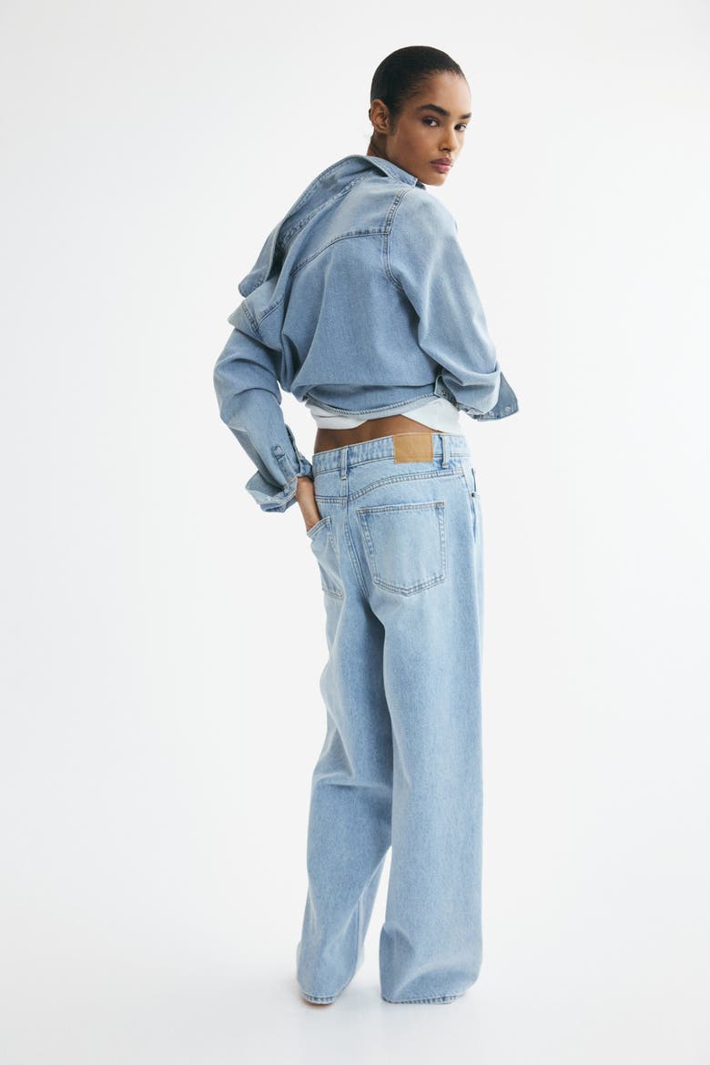Baggy Regular Waist Jeans, Alternate, color, Light denim blue