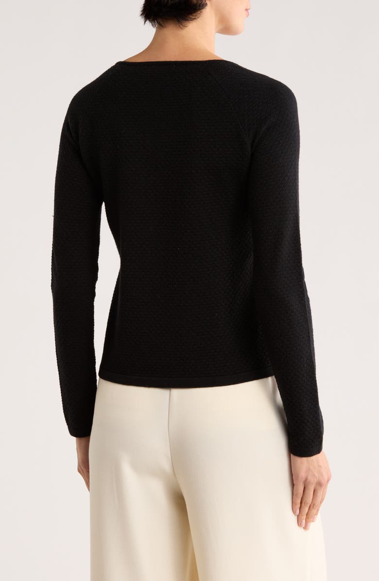 ELIE ELIE TAHARI Bow Front Sweater, Alternate, color, Black