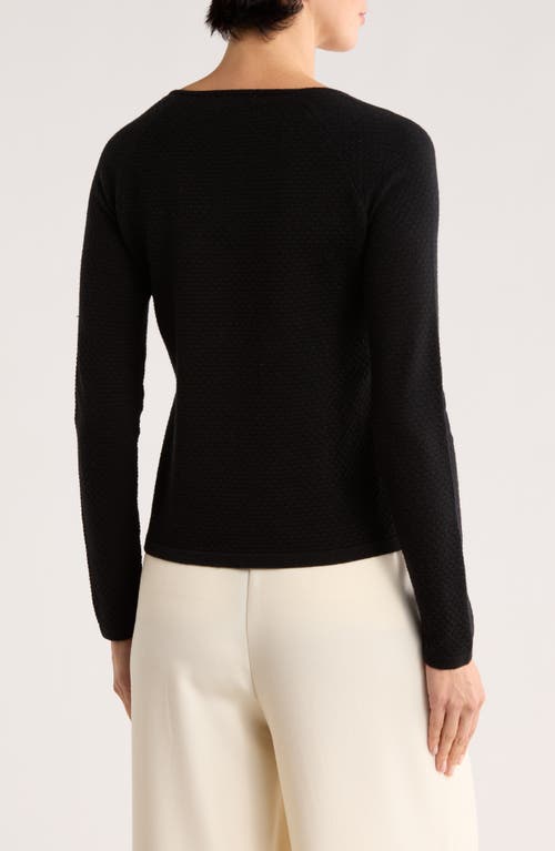 Elie Elie Tahari Bow Front Sweater In Black