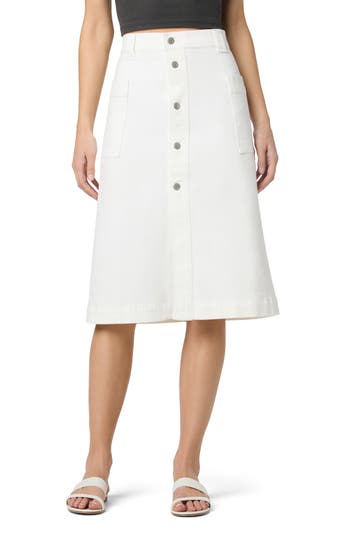 JOE'S JOE'S CARGO DENIM MIDI SKIRT