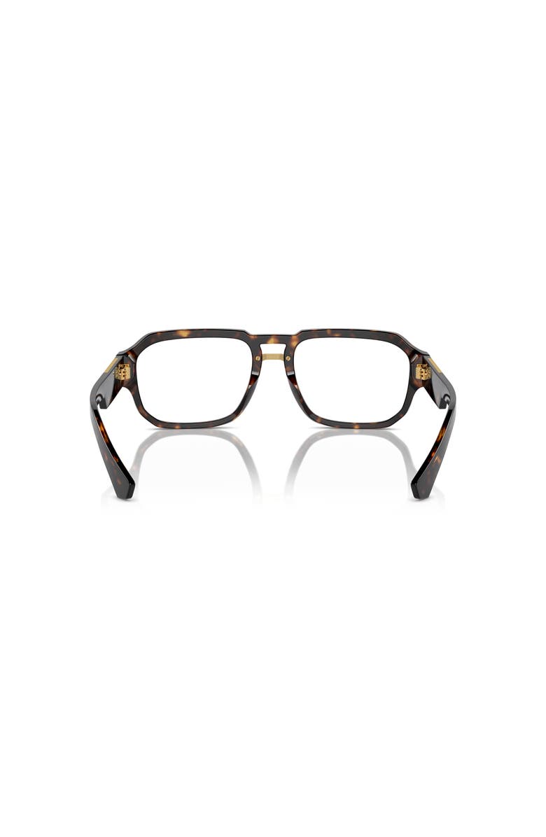 Dolce&Gabbana 53mm Pilot optical glasses, Alternate, color, Tortoise