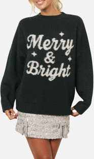 Blu Pepper Merry & Bright Mock Neck Sweater
