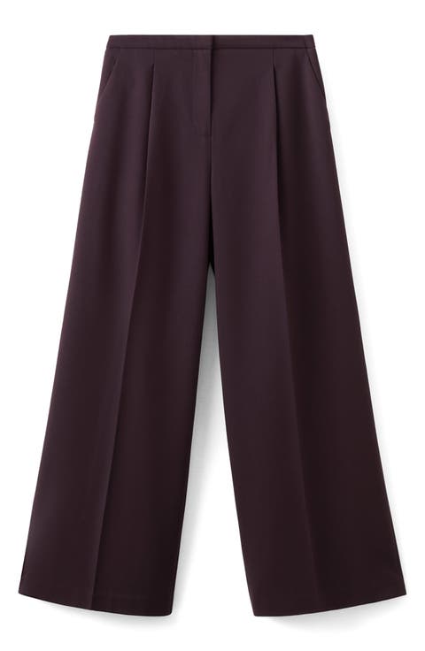Pleated Wide Leg Pants
