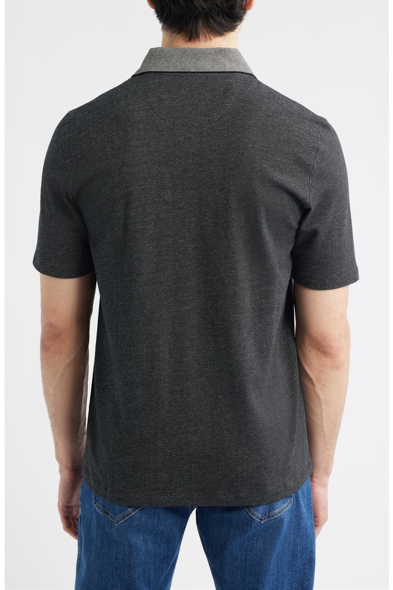 Tonal Bird's Eye Polo, Alternate, color, CHARCOAL BIRDSEYE
