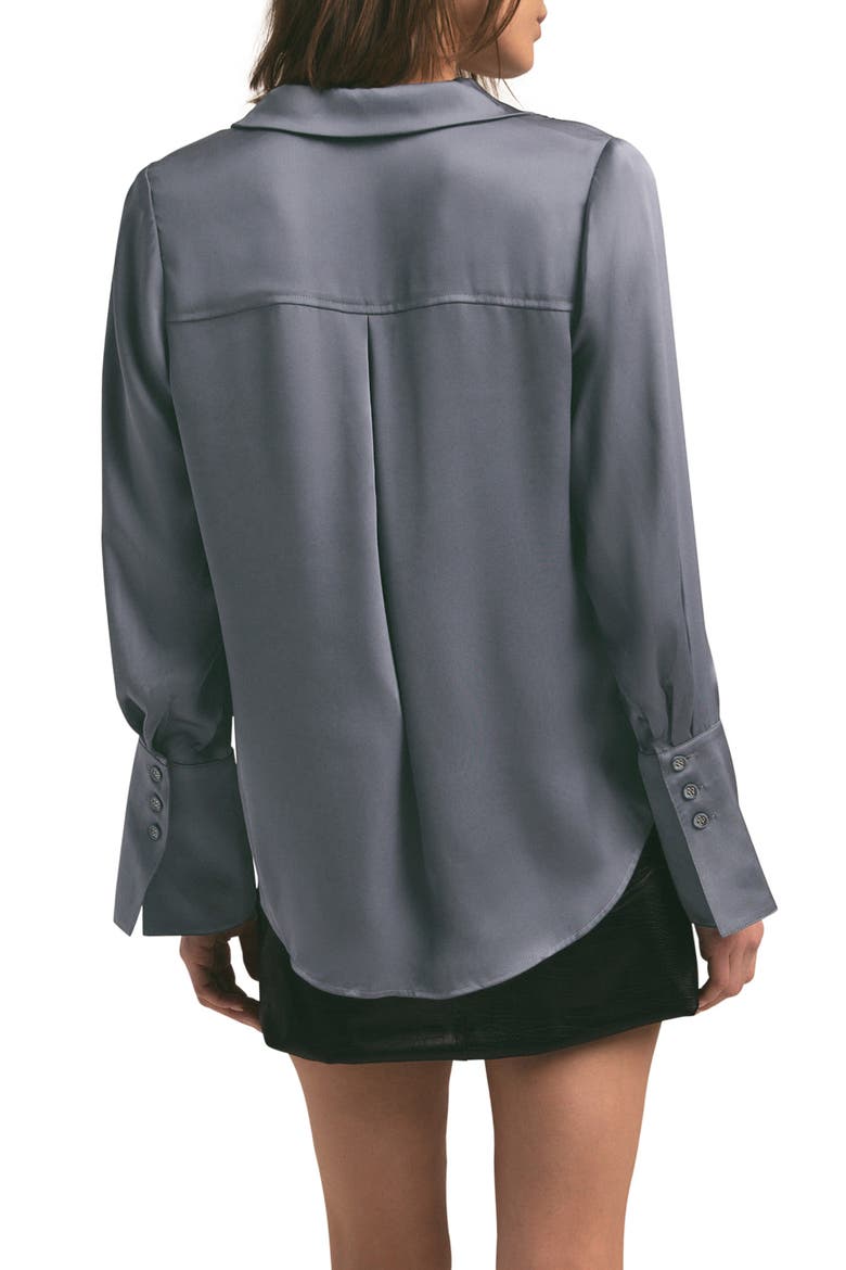The Lily Button-Up Shirt, Alternate, color, DK SLATE