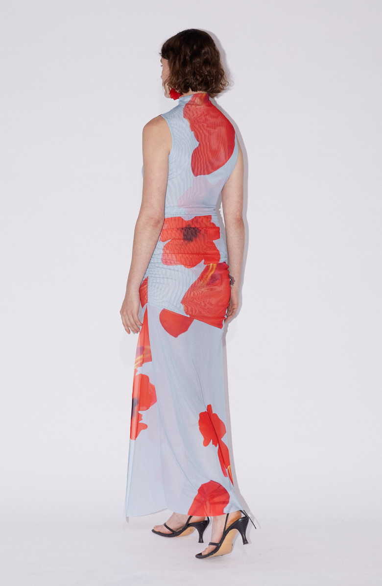 Floral Printed Mesh Dress