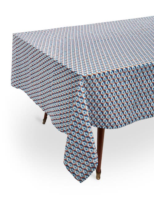 LA DOUBLEJ LA DOUBLEJ LARGE TABLECLOTH (180X350) CUBO GIALLO/FUXSIA BLUE