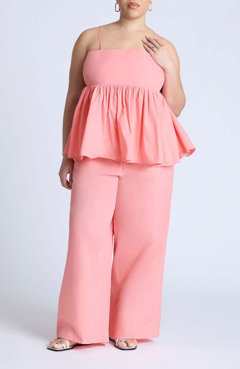 ELOQUII Smocked Flare Camisole, Alternate, color, 