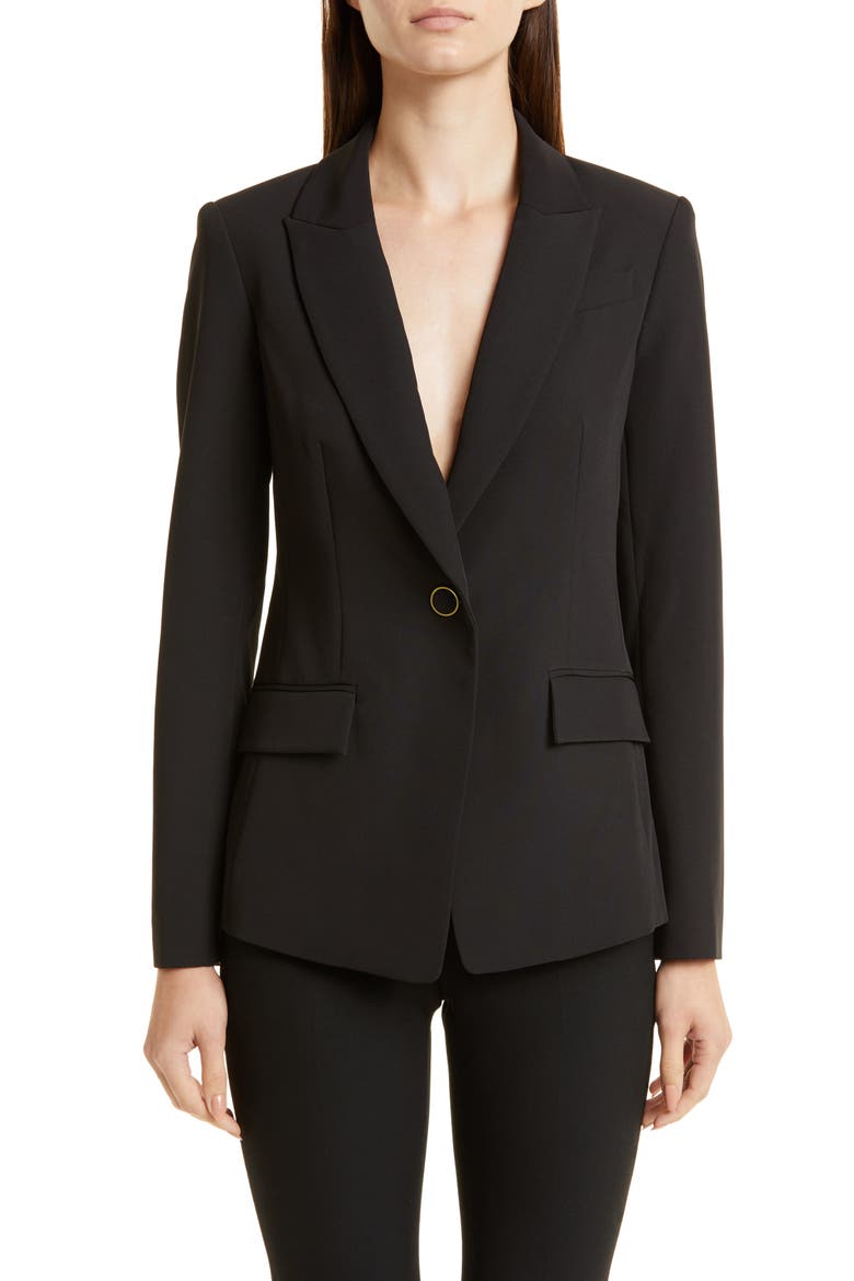Cady Avery One-Button Blazer, Main, color, BLACK