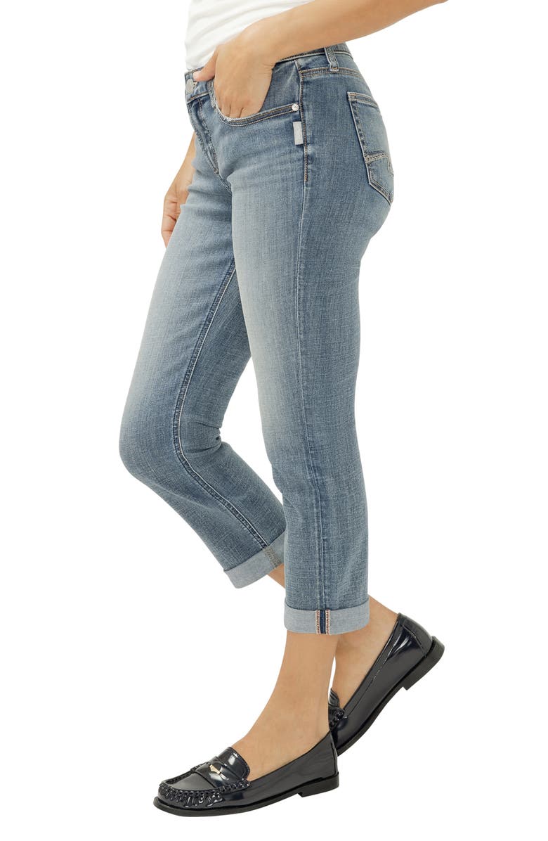 Silver Jeans Co. Elyse Capri Jeans, Alternate, color, Palm