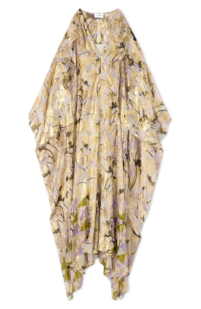 St. John Collection Geo Frieze Jacquard Caftan, Alternate, color,