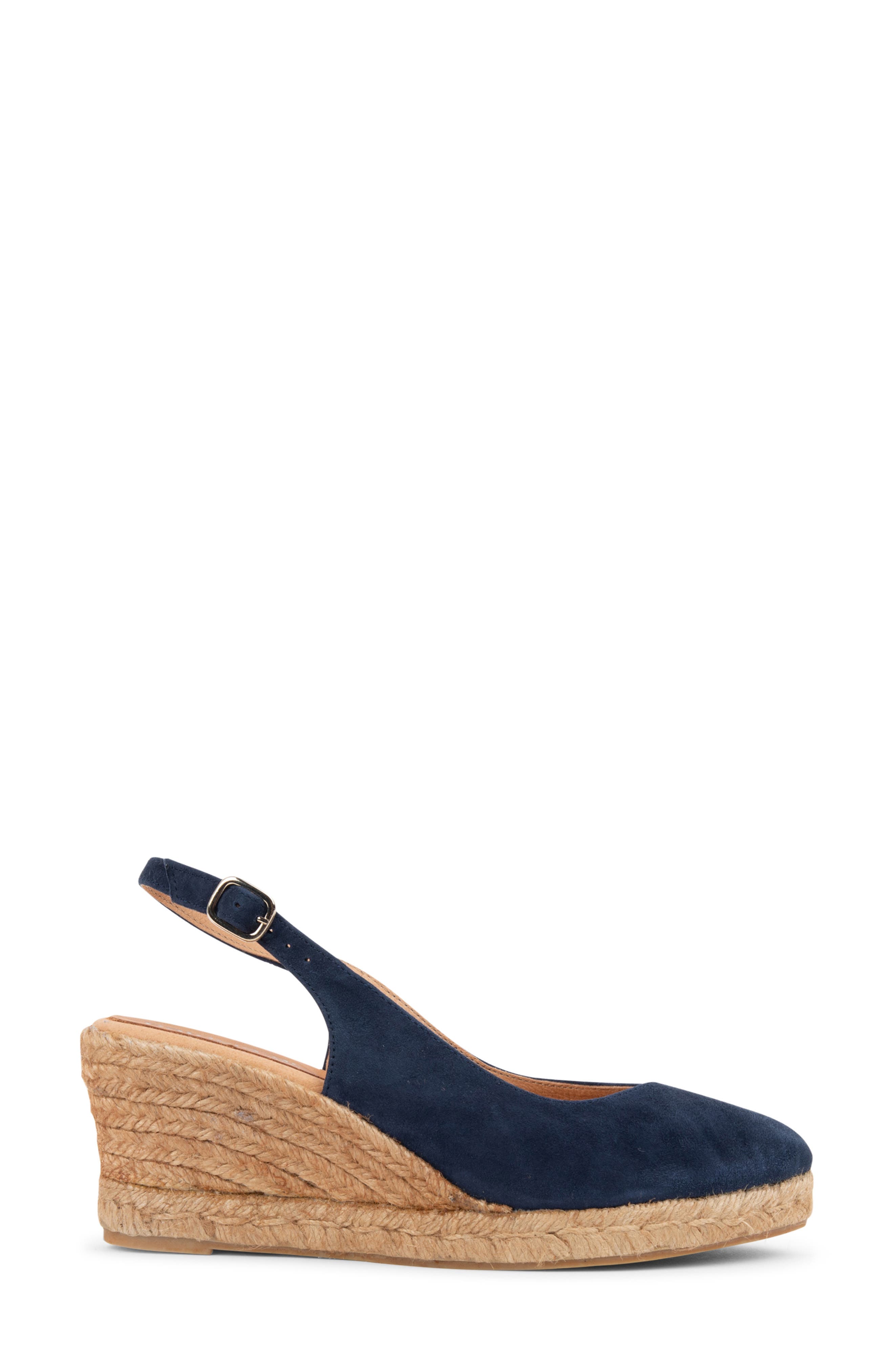 Poppy Slingback Espadrille Wedge, Alternate, color, NAVY