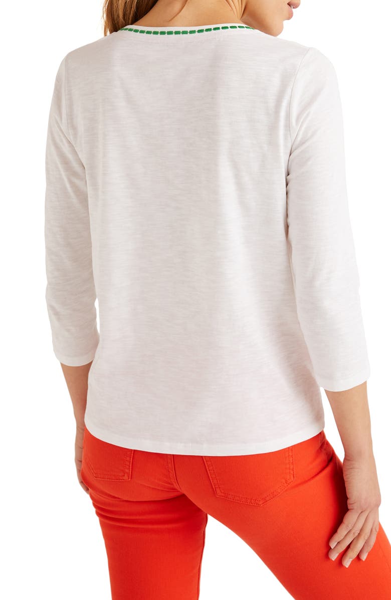 Boden Peggy Embroidered Jersey Top, Alternate, color, 