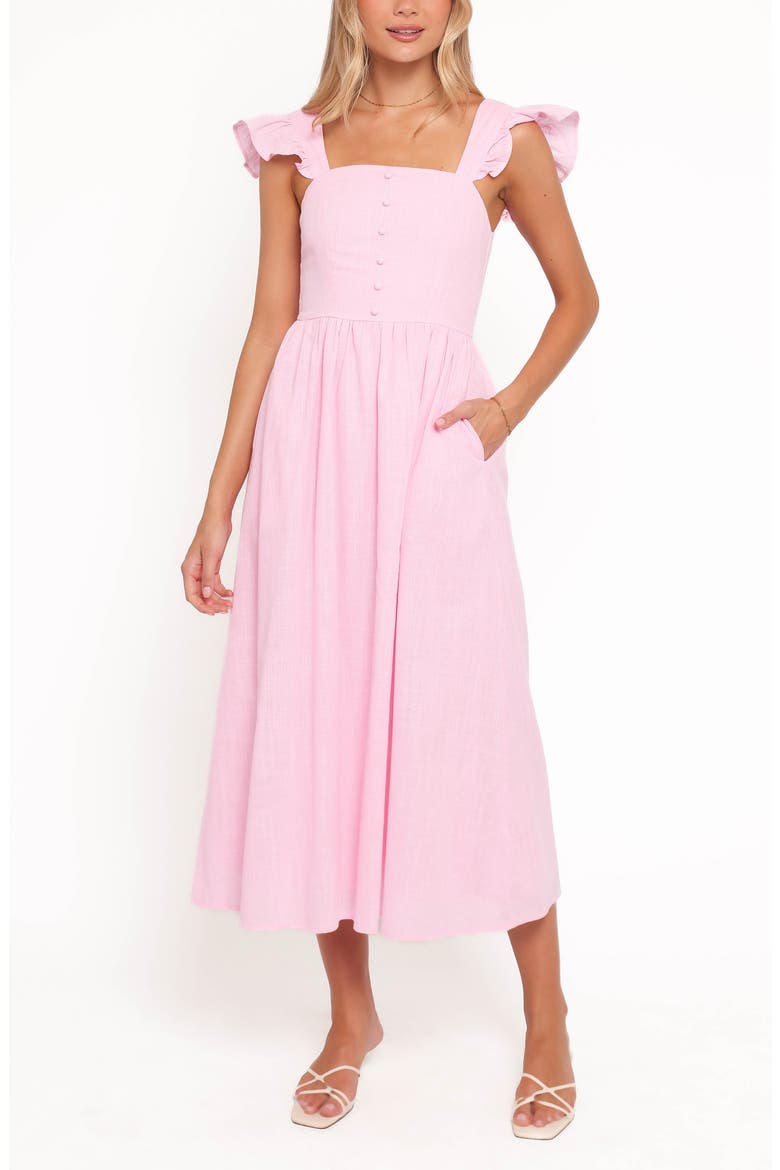 Tiarne Fit & Flare Midi Dress, Main, color, PINK