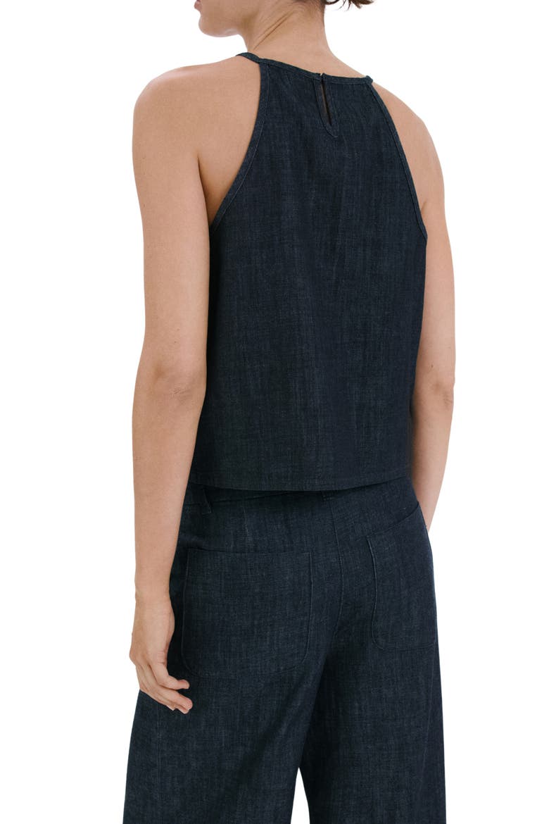 Sleeveless Denim Top, Alternate, color, BLUE