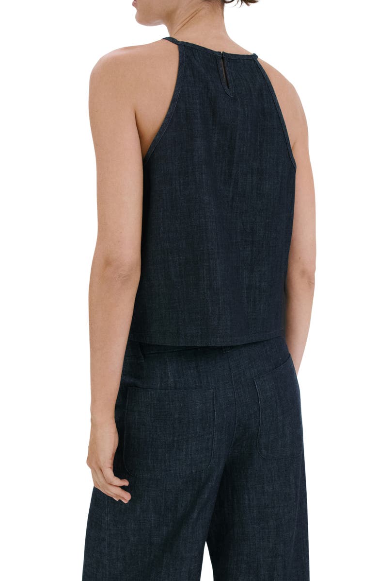 MANGO Sleeveless Denim Top, Alternate, color, Blue