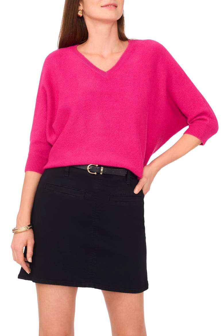 Dolman Sleeve Sweater, Main, color, RED PLUM