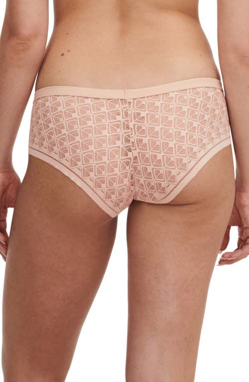 Chantelle Lingerie Ace Lace Trim Hipster Panties In Nude Blush