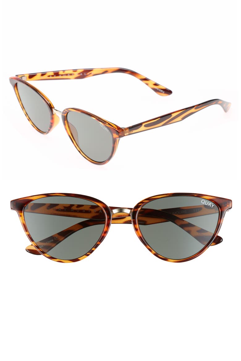 Australia Rumors 57mm Sunglasses, Main, color, TORT GREEN
