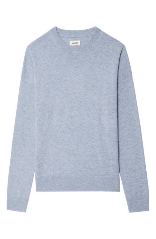Zadig & Voltaire Cici Heart Patch Sweater In Blue