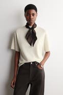 COS Scarf-Detail Merino Wool T-Shirt