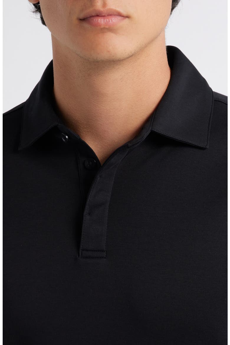 Georgia Solid Pima Cotton Polo, Alternate, color, BLACK