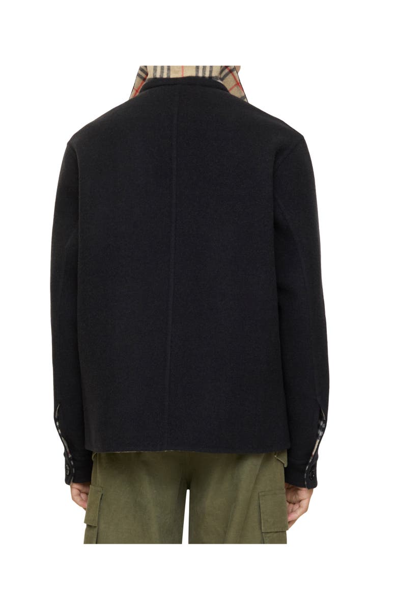 Burberry Wool Overshirt, Alternate, color, Black/Sand Beige