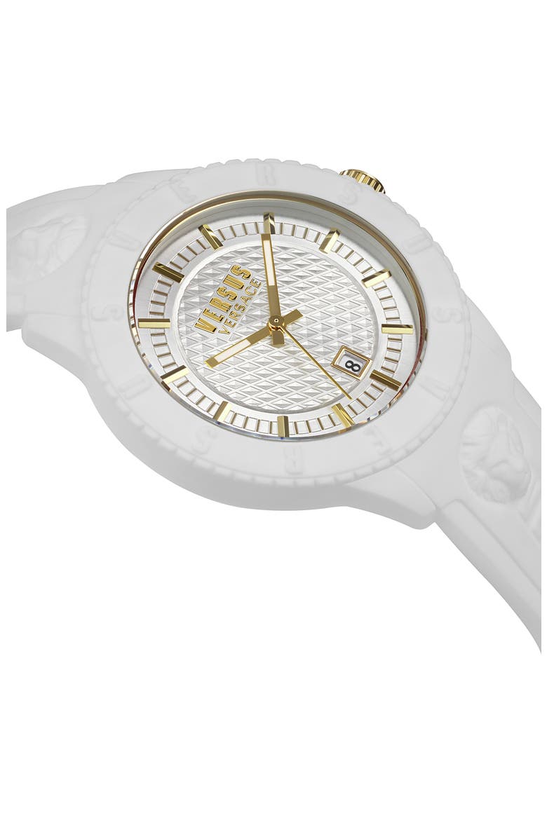 Tokyo Silicone Strap Watch, 42mm, Alternate, color, WHITE