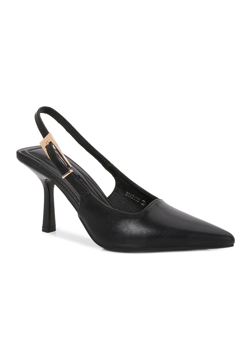 BERNESS Pointed Toe Slingback Pump, Main, color, Black