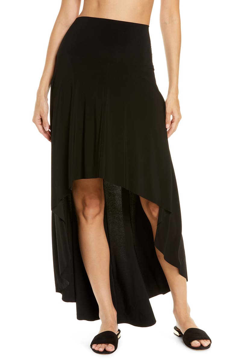 Norma Kamali Bias Cut High-Low Hem Cover-Up Skirt, Main, color,