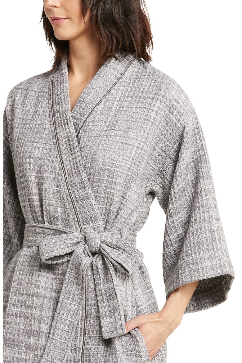 Women's Everyday Waffle Robe, Alternate, color, GREY CASTLEROCK SPACEDYE