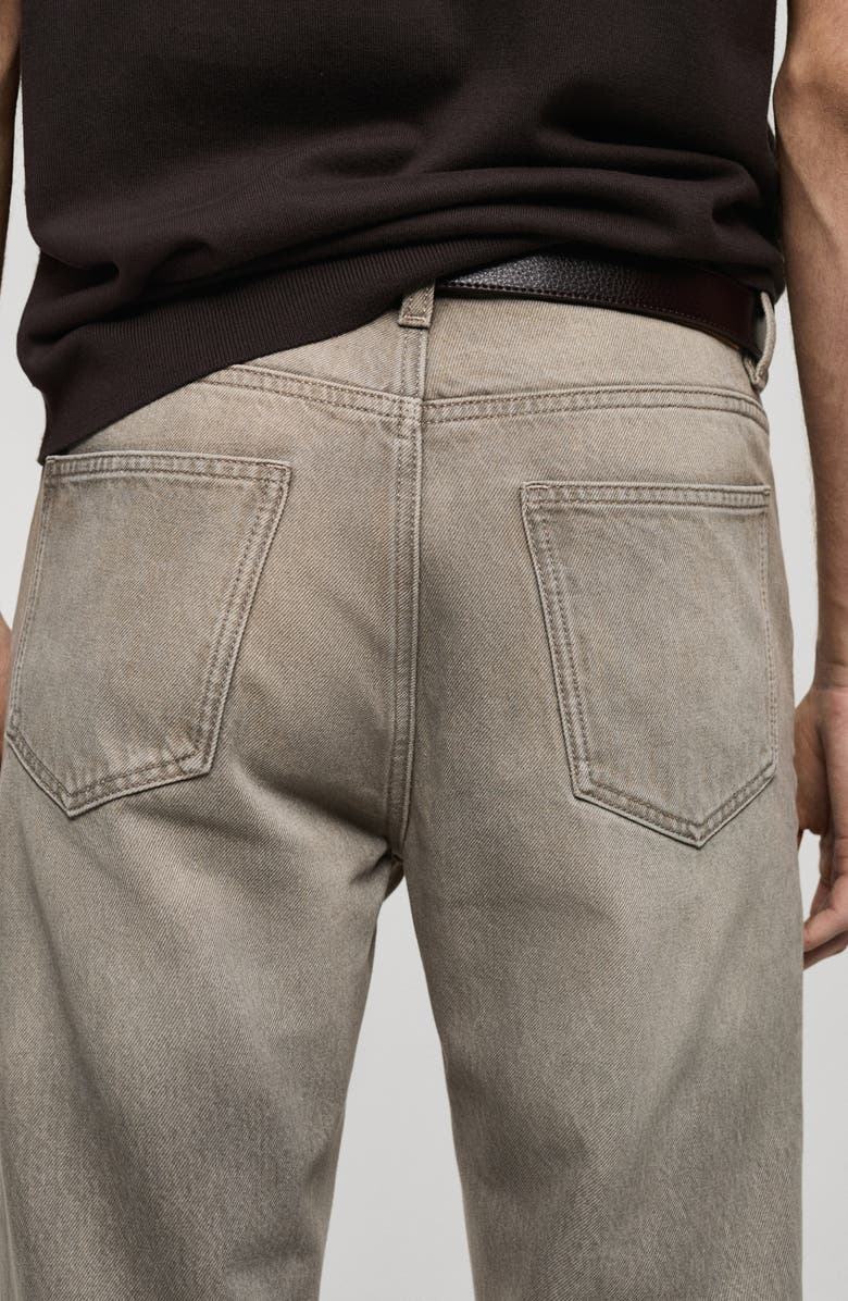 MANGO Crop Tapered Jeans, Alternate, color, Denim Grey