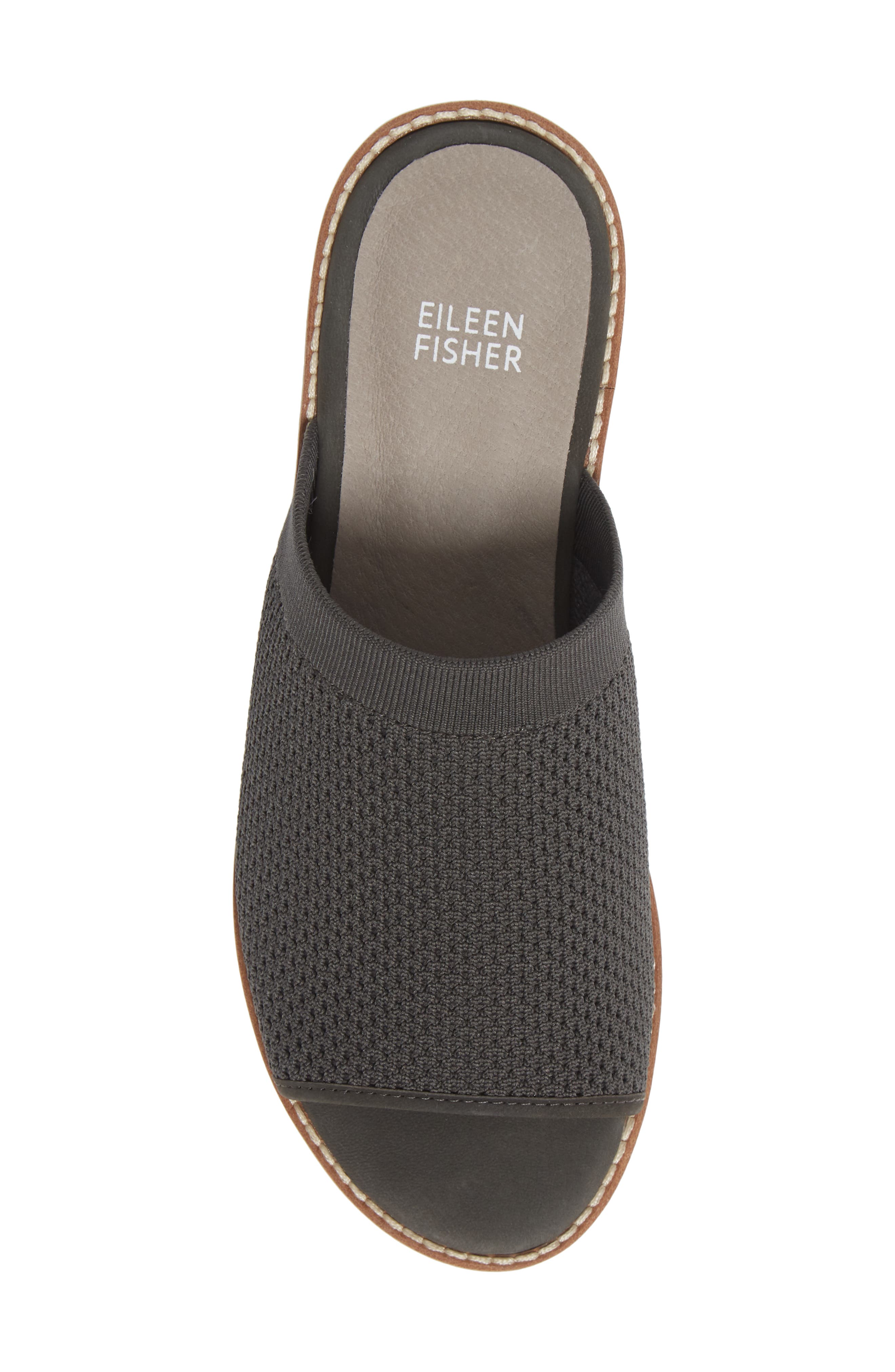 Telly Wedge Slide Sandal, Alternate, color, GRAPHITE NUBUCK