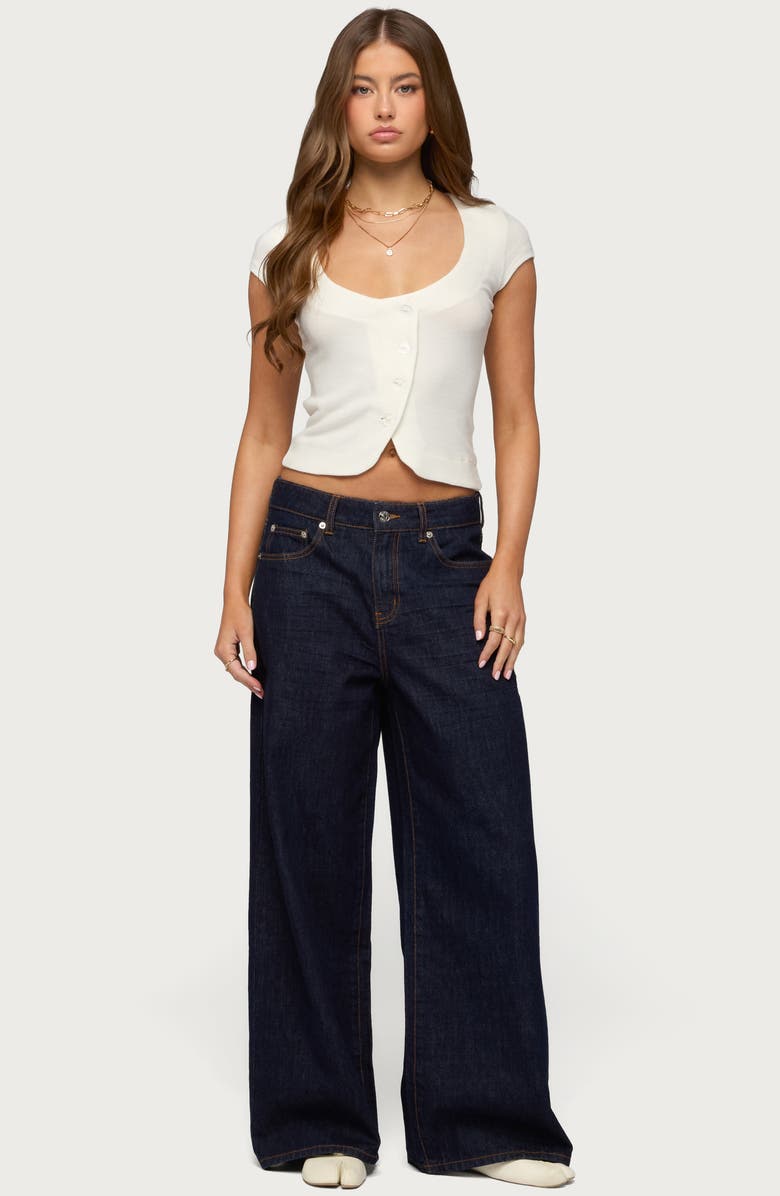EDIKTED Juanita Low Rise Baggy Jeans, Alternate, color, 