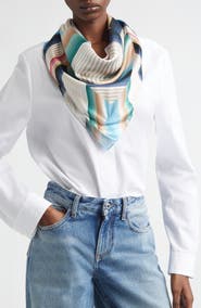 Missoni Chevron Print Silk Square Scarf