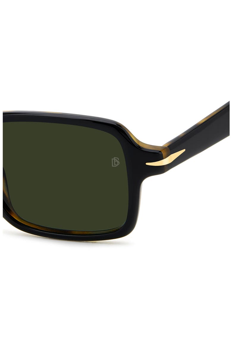 51mm Rectangular Sunglasses, Alternate, color, BLACK HAVANA/ GREEN