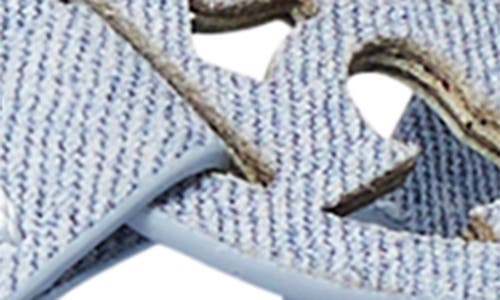 Tory Burch Cut-out Leather Flat Sandals In Blue Cloud