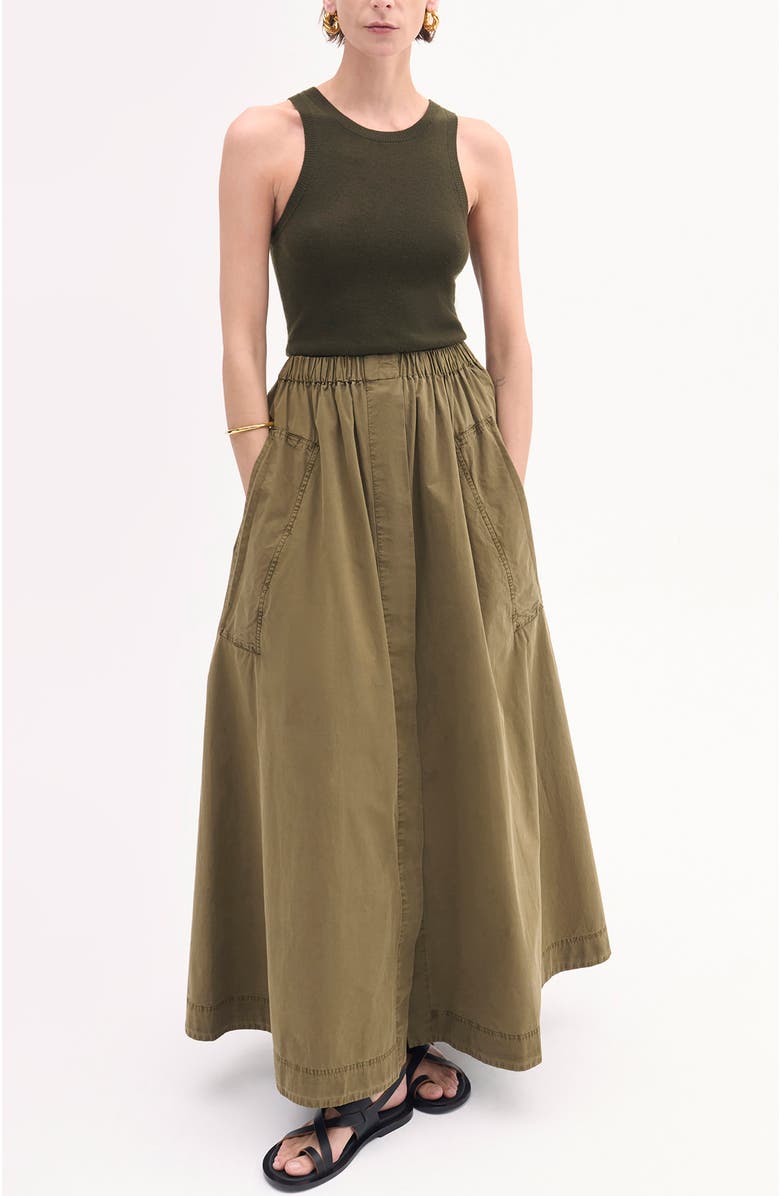 CO Parachute Skirt in Cotton Twill, Main, color, 