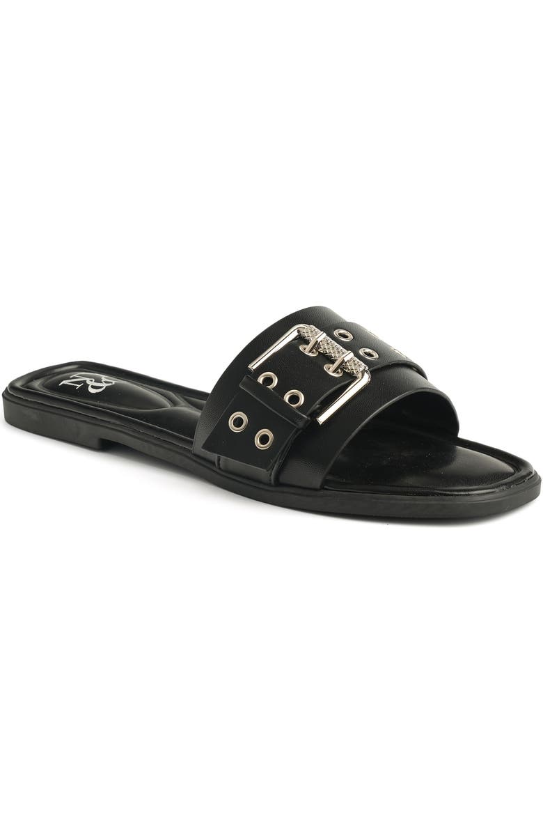 NEW YORK AND COMPANY Rey Slide Sandal, Main, color, Black