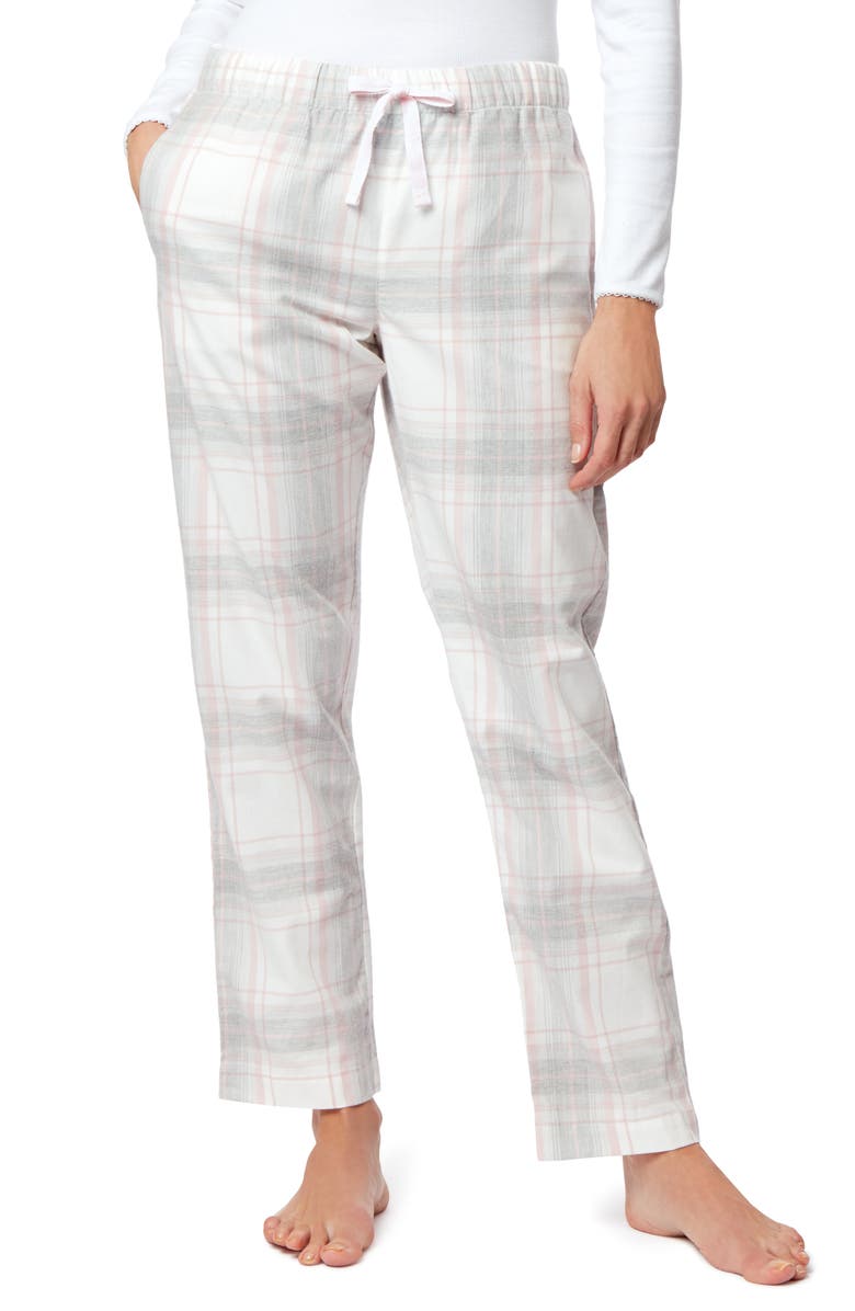 The White Company Check Flannel Pajama Pants, Main, color, 