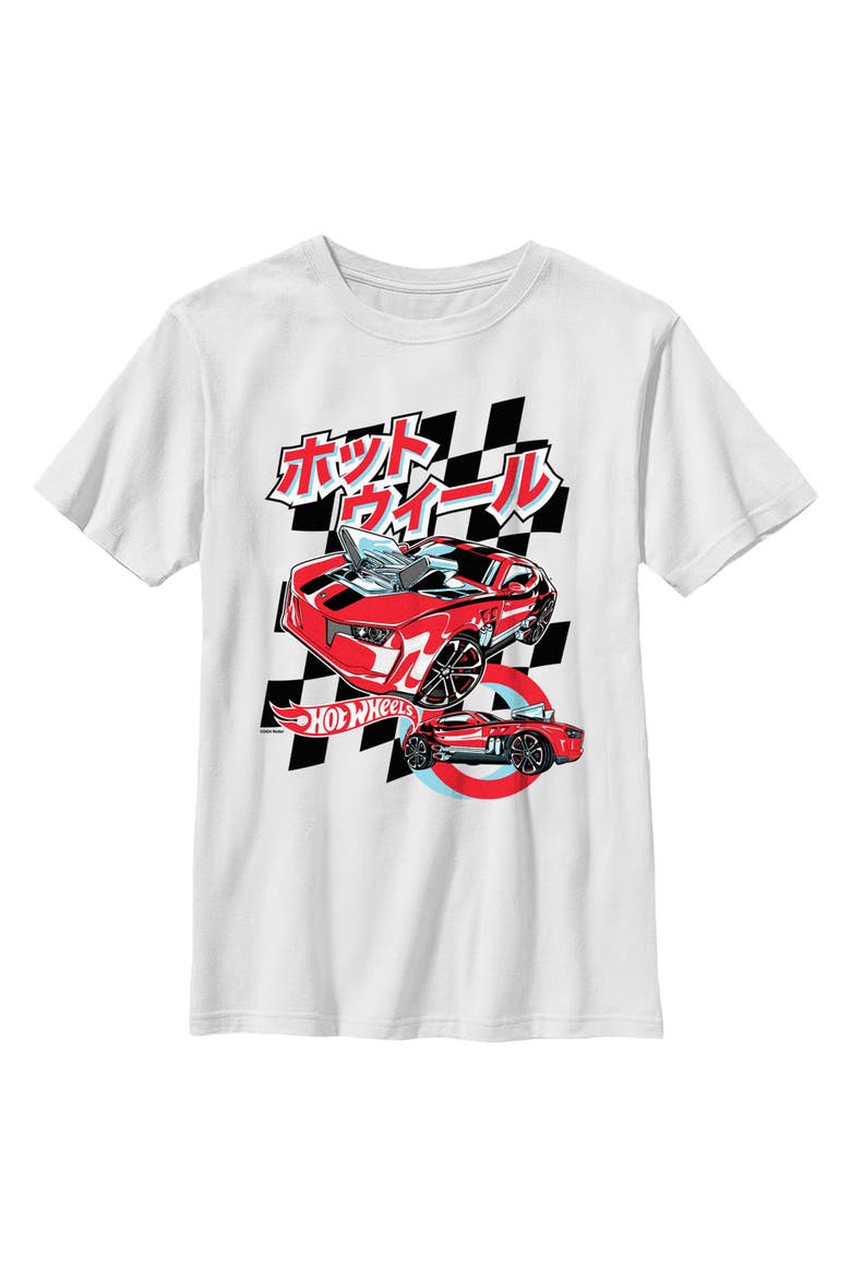 Boy's Hot Wheels Futuristic Twinduction  Graphic T-Shirt, Main, color, White