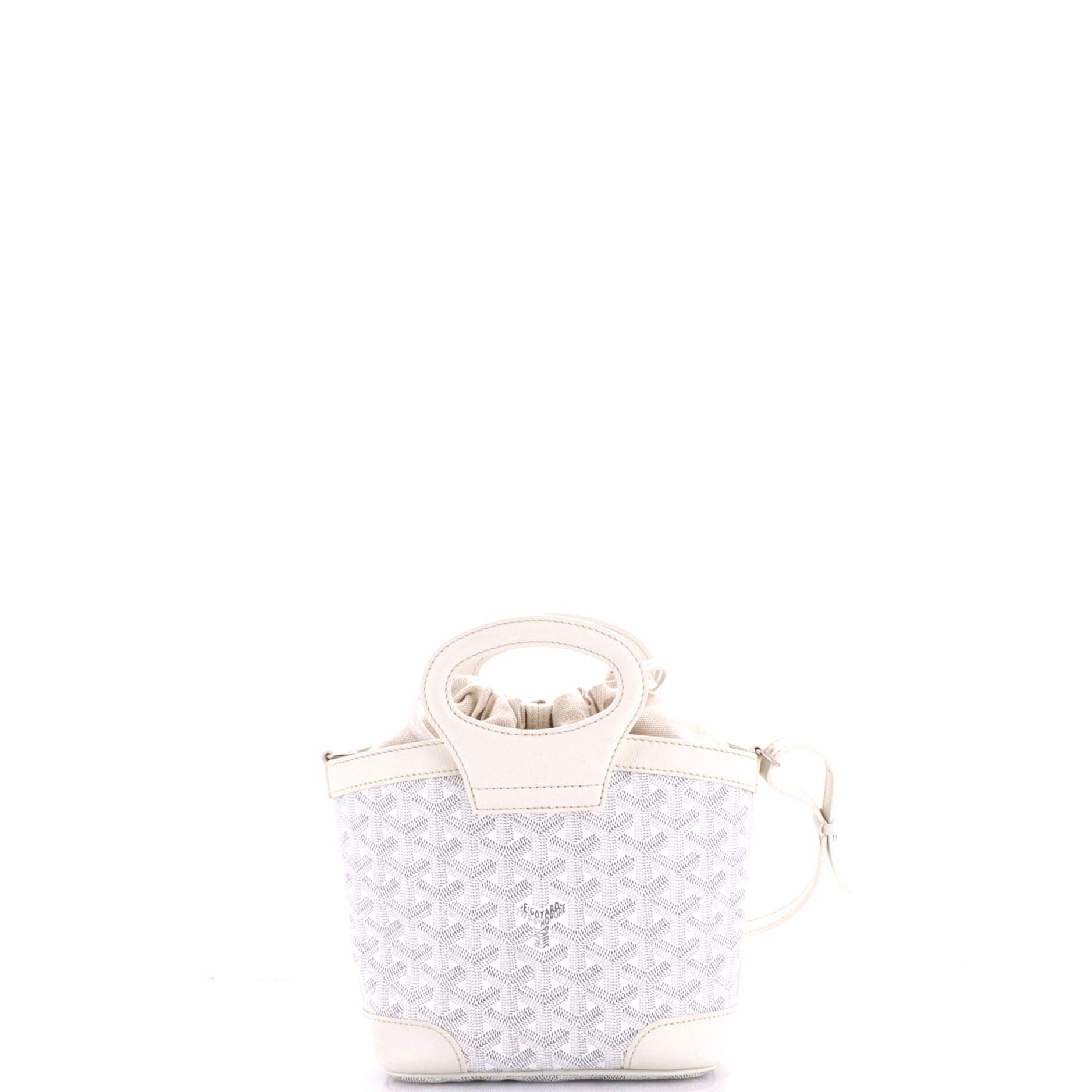 Pre-Owned Goyard Beluga Bag Coated Canvas Mini, Alternate, color, White